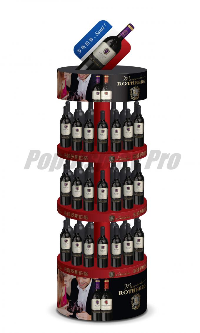 Papier Foamex-Boden-Stehplatzinhaber-Anzeigen-unterstützender Schutzträger für Rotwein