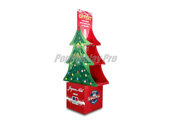 Feuergebührenpappboden-Ausstellungsstand-stilvoller Weihnachtsbaum geformt