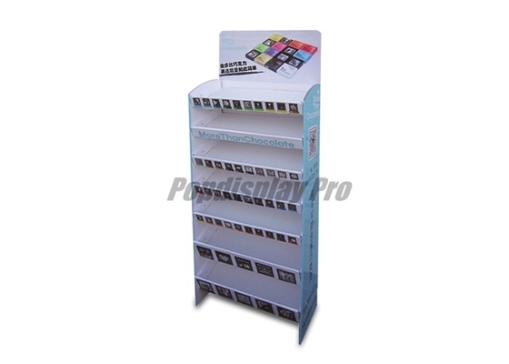 Free Standing Cardboard Floor Displays , 7 Tier Chocolate Point Of Sale Display