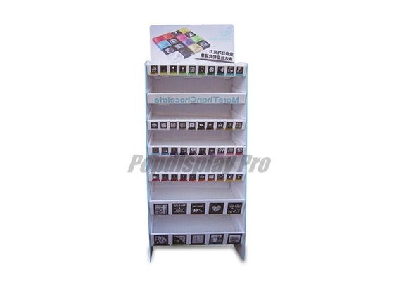 Free Standing Cardboard Floor Displays , 7 Tier Chocolate Point Of Sale Display