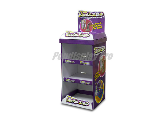 Recyclable Cardboard Retail Shelf Display Stands Easy Assembly