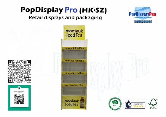 Papier-Einzelhandel Karton-POS-Display für Eistee Getränke im Instore Einzelhandel